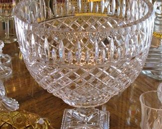 Large Heavy Crystal Pedestal Bowl