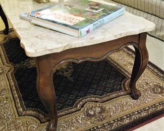 Wood Marble Top Coffe Table