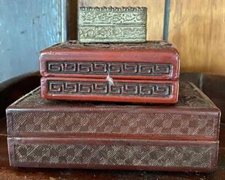 Carved Oriental Boxes