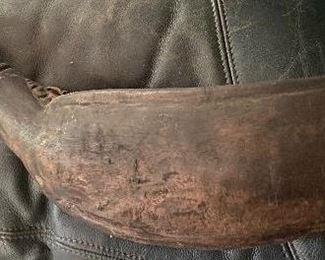 Unusual Old Carved South American/African Wooden Pitcher