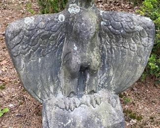 Large Old Cement Eagle Statuary