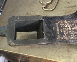 Old Collins and Company Adze with Original Paper Label