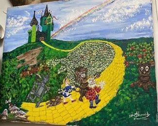 Folk Art Wizard of Oz Painting by Eddie Hamrick