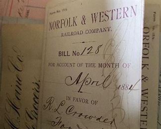 1800's Railway Paperwork