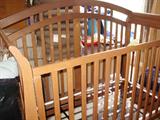 Ragazzi wood crib converts to toddler bed! Dressing table, too.