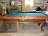 Bruns slate pool table, very nice! with all the extras.