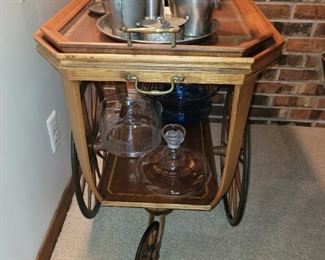 Antique 3 leg tea cart
