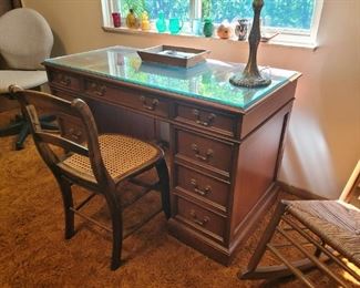 Leather top desk