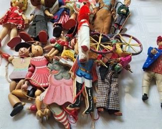 Vintage wood dolls