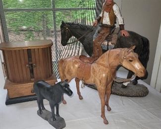 Leather horse and other Western décor