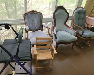 Walker, living room chairs and rocker