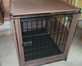 Woven dog cage medium sized excellent condition