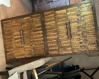 Rustic Wood Dresser Item # 18 Big Slat Wood Dresser with black iron handles 6’ wide X 37” H x 16” deep $600