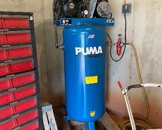  Black & Decker tool chest, Puma air compressions 6 hp cast-iron pump.
