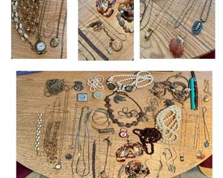 Great selection of jewelry! Vintage, costume, silver, gold