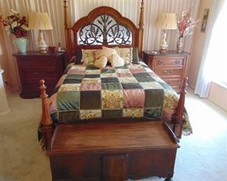 Vintage Stanley Bedroom Set, glass top dresser, and marble top nightstands.  ON SALE NOW. Call Christopher for an appointment to see this STUNNING bedroom set. $2,000.00 CASH ONLY. 386-405-1867 10 am till 6 pm. ALL PRICES ARE NEGOTIABLE.
