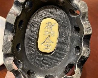 Miniature Carved Bone Buddha. Photo 2 of 2.