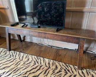 Wood Bench - 2 Available. Each Measures 26" W x 19" W x 20" H. Photo 1 of 3.