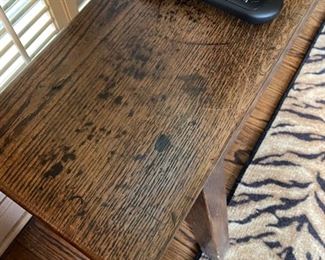 Wood Bench - 2 Available. Each Measures 26" W x 19" W x 20" H. Photo 2 of 3.