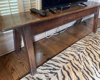 Wood Bench - 2 Available. Each Measures 26" W x 19" W x 20" H. Photo 3 of 3.