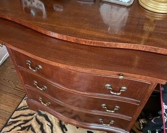 Drexel Heritage Chest of Drawers / Side / Bedside Table with Hidden Pull Out Tray. Measures 24" W x 15"D x 30" H. Photo 2 of 2.