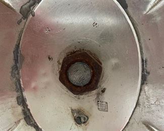 Old Sheffield Meat / Food Dome. English, Marked. Shown on Christopher Wren, Wallace 597F Silver-Plate Tray. Tray Measures 31.5" x 19" x 3" H. Photo 4 of 6.