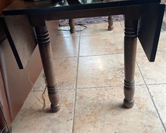 English Pub Table with Drop Leaf Sides. Measures 72" W x 23" D; two 9" W leaves. Photo 2 of 3.