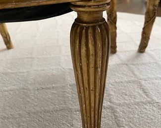 Pair of Antique Gilded Fauteuils with Floral Upholstered Down-Filled Cushions. Photo 7 of 7.