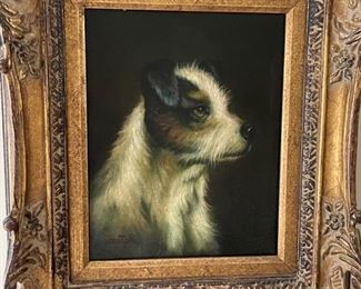 Oil Painting of Dog.