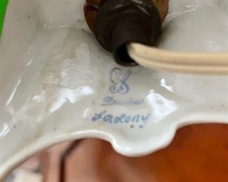 1902 Dresden Candleholders fashioned into a Pair of Boudoir Lamps. Photo 3 of 3.