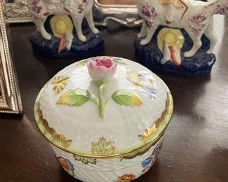 Herend Queen Victoria Lidded Jar.