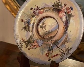 Miniature Viennese Enamel & Silver Cup and Saucer. Circa Late 1800s. Photo 3 of 3.