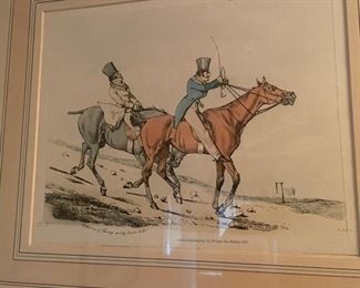 Set of 4 19th Century Hand-Painted Horse Etchings Published by Thomas McLean. Photo 5 of 5.