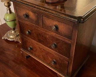 Vintage Four-Drawer Wood Jewelry Box.