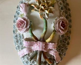 English or French Bisque Porcelain with Gold Trim on Base. Circa 1800s to early 1900s. Photo 3 of 3.