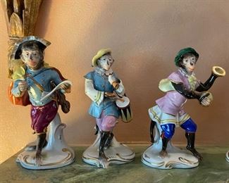 Volkstedt Porcelain 7 Pc Monkey Band. Photo 3 of 10.