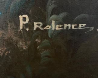 Oil Painting of Dog by P. Rolence. Measures 22” x 18” without Frame; 30” x 26” with Frame. Photo 2 of 2.