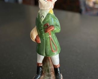 Porcelain Figurine of Equestrian Fox. Measures 11” H. Photo 1 of 2.