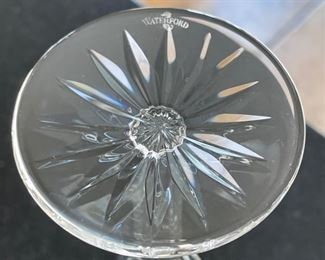 Set of 8 Waterford Crystal Lismore Champagne Flutes.