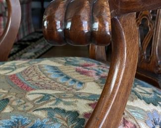 Set of 12 Henredon Chippendale Dining Chairs - 2 Captain & 8 Side Chairs. 19" Seat Height. Photo 3 of 5.