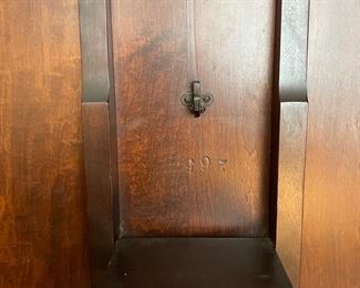 George II Mahogany Pie Crust, Tilt-Top Tea Table with Revolving Birdcage and Baluster Support and Three Cabriole Legs. Measures 34" D x 29" H. Photo 4 of 4.