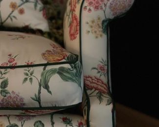 Floral 3-Seat Down Filled Sofa. Measures 80" W x 37" D. Photo 3 of 4.