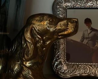 Bronzed Retreiver Bookends. Photo 1 of 2.