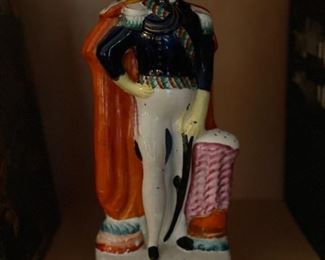 Antique Staffordshire Figurine of Man. Measures 10.5” H x 4” W. Photo 1 of 2.
