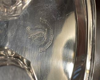 English Sterling & Crystal Inkwell. Photo 2 of 3.