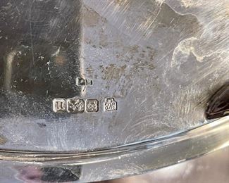 English Sterling & Crystal Inkwell. Photo 3 of 3.