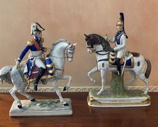 Pair of Porcelain British Soldiers on Horses.