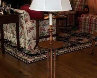 Table Floor Lamp with Faux Bamboo Detailing. Photo 1 of 4.