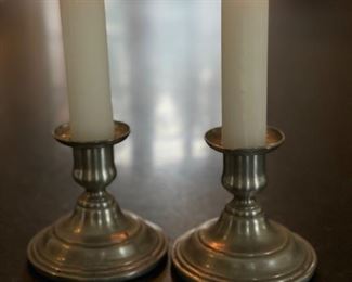 Weighted Sterling Silver Candlestick Pair. Photo 1 of 2.