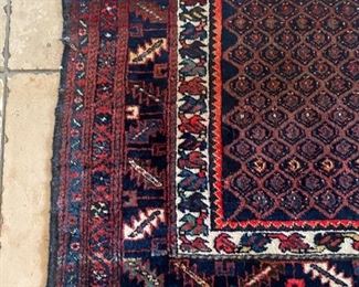 Vintage Persian Rug. Measures 9' 6" x 4' 9." Photo 2 of 2.
